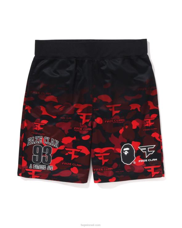 אדום בהיר644LV1408 ילדים מכנסי משחק קצרים של bape x faze