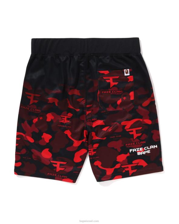 אדום בהיר644LV1408 ילדים מכנסי משחק קצרים של bape x faze
