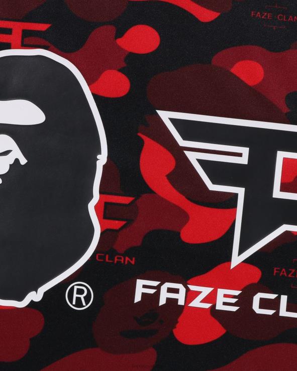 אדום בהיר644LV262 גברים חולצת הוקי של bape x faze שבט
