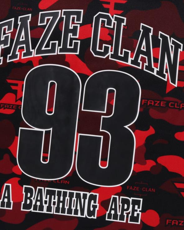 אדום בהיר644LV262 גברים חולצת הוקי של bape x faze שבט