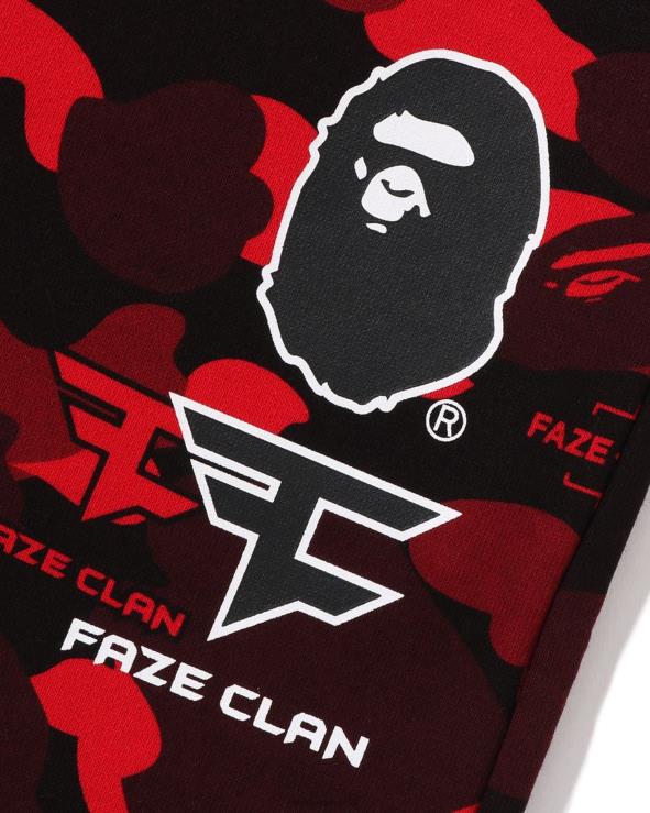 אדום בהיר644LV271 גברים מכנסי טרנינג של bape x faze שבט