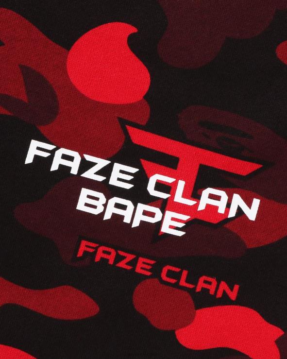 אדום בהיר644LV271 גברים מכנסי טרנינג של bape x faze שבט