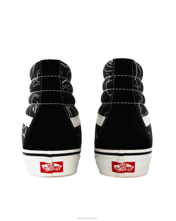 שָׁחוֹר644LV724 גברים bape x vans line abc camo sk8-hi