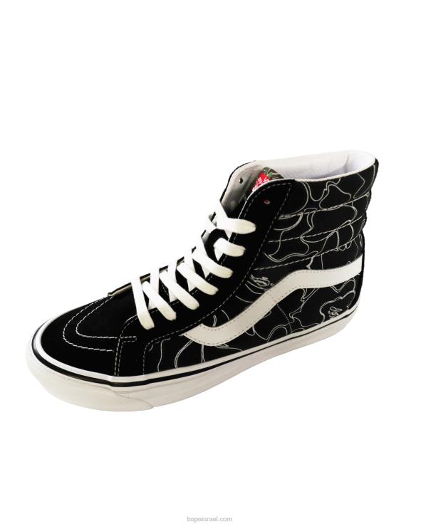 שָׁחוֹר644LV724 גברים bape x vans line abc camo sk8-hi