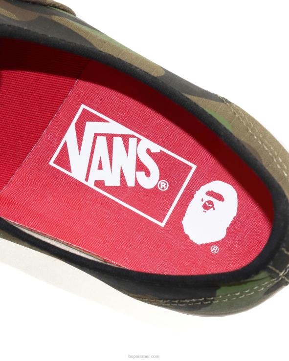 צבא ירוק644LV725 גברים bape x vans 1st camo אותנטי