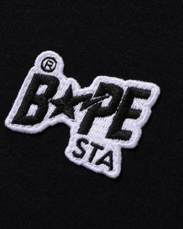 שָׁחוֹר A Bathing Ape 644LV1001 נשים לוגו טי נקודה אחת