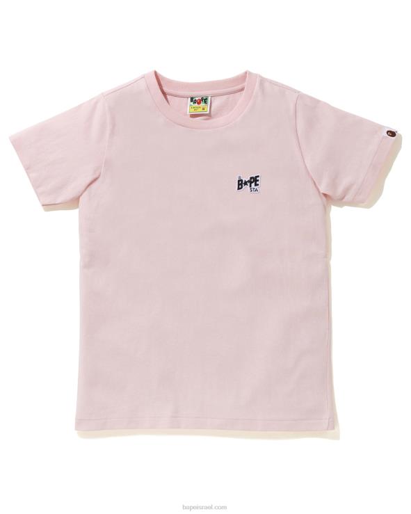 וָרוֹד A Bathing Ape 644LV1003 נשים לוגו טי נקודה אחת