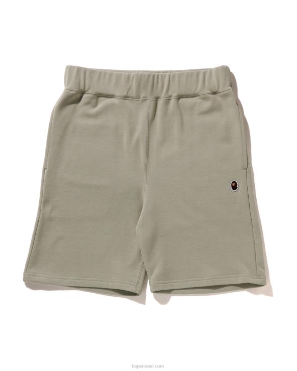 אָפוֹר חוּם A Bathing Ape 644LV101 גברים מכנסי זיעה קצרים בראש
