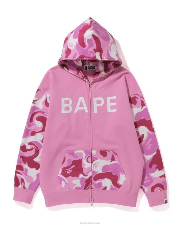 וָרוֹד A Bathing Ape 644LV1013 נשים קפוצ'ון אוברסייז עם רוכסן מלא משיש
