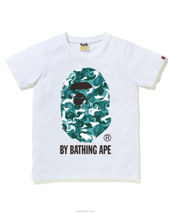 לבן A Bathing Ape 644LV1016 נשים טי קמו שיש