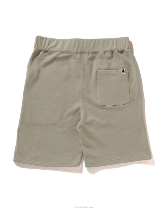 אָפוֹר חוּם A Bathing Ape 644LV101 גברים מכנסי זיעה קצרים בראש
