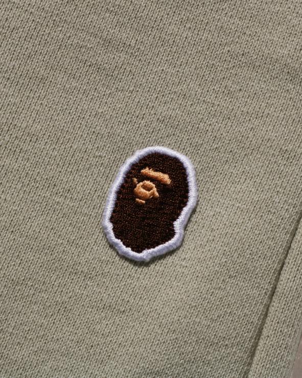 אָפוֹר חוּם A Bathing Ape 644LV101 גברים מכנסי זיעה קצרים בראש