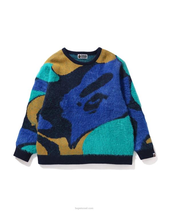 קייס A Bathing Ape 644LV1020 נשים קמו שיש סריג אוברסייז
