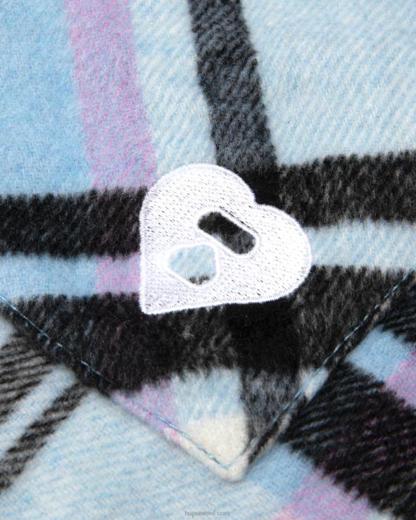 כְּחוֹל A Bathing Ape 644LV1024 נשים חולצה משובצת