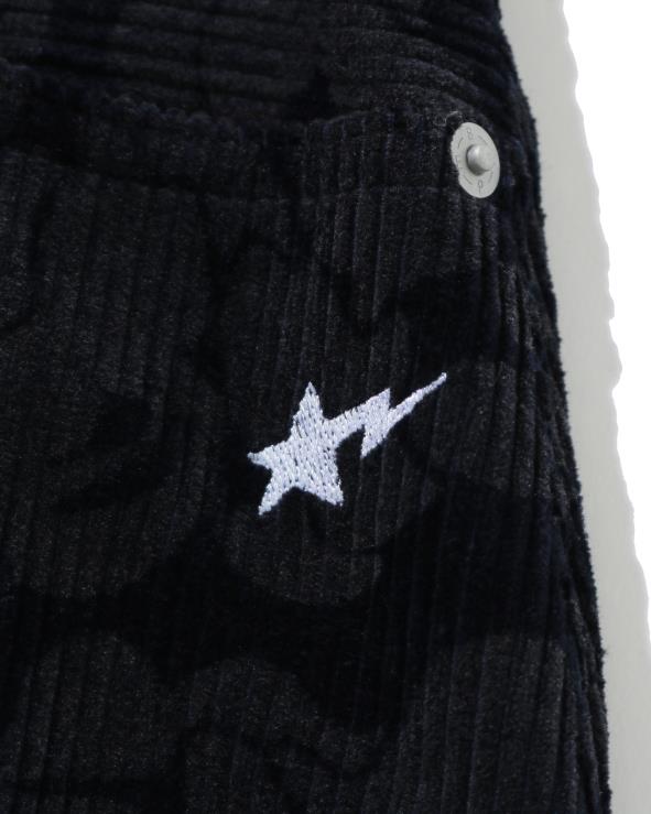 כחול כהה A Bathing Ape 644LV1026 נשים חצאית קמו קורדרוי מוצקה