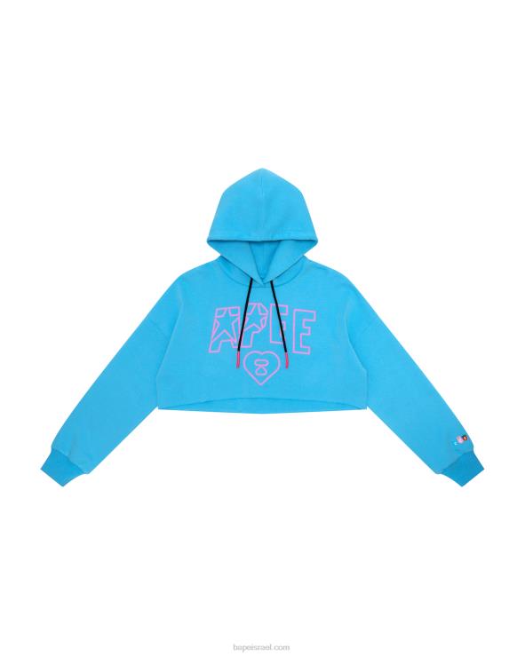 כְּחוֹל A Bathing Ape 644LV1028 נשים לוגו apee קצוץ קפוצ'ון