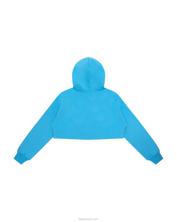 כְּחוֹל A Bathing Ape 644LV1028 נשים לוגו apee קצוץ קפוצ'ון