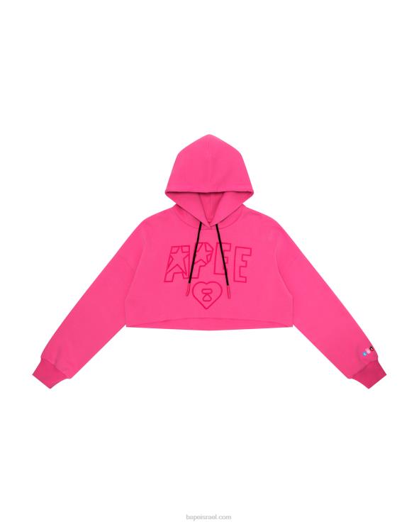 וָרוֹד A Bathing Ape 644LV1029 נשים לוגו apee קצוץ קפוצ'ון