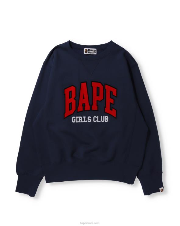כחול כהה A Bathing Ape 644LV1033 נשים צוואר צוואר רחב במועדון
