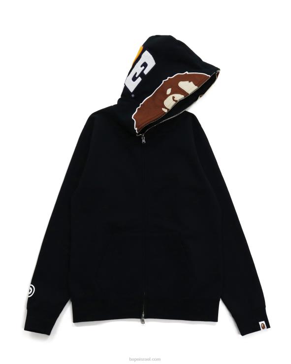 שָׁחוֹר A Bathing Ape 644LV1036 נשים קפוצ'ון שני עם רוכסן מלא