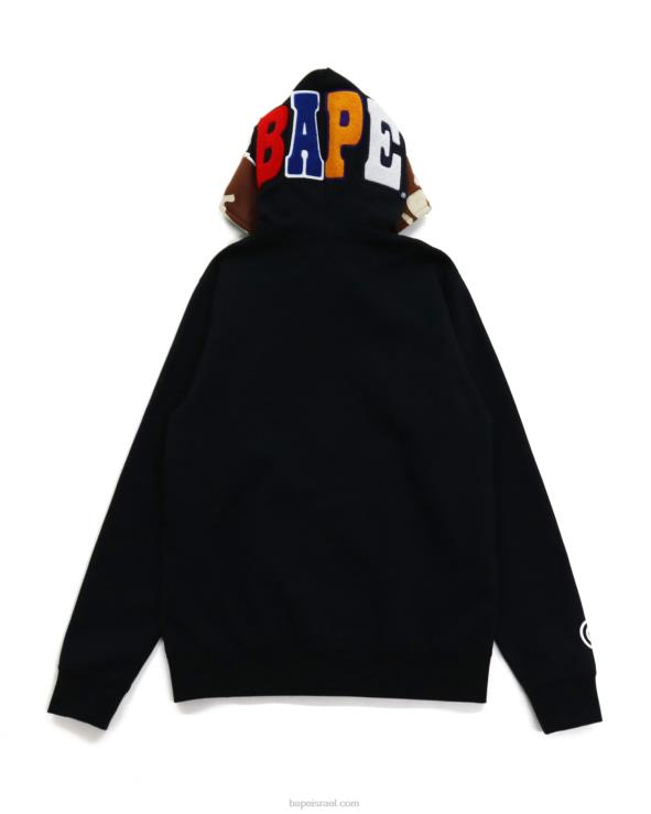 שָׁחוֹר A Bathing Ape 644LV1036 נשים קפוצ'ון שני עם רוכסן מלא