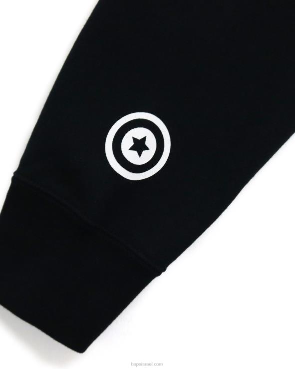 שָׁחוֹר A Bathing Ape 644LV1036 נשים קפוצ'ון שני עם רוכסן מלא