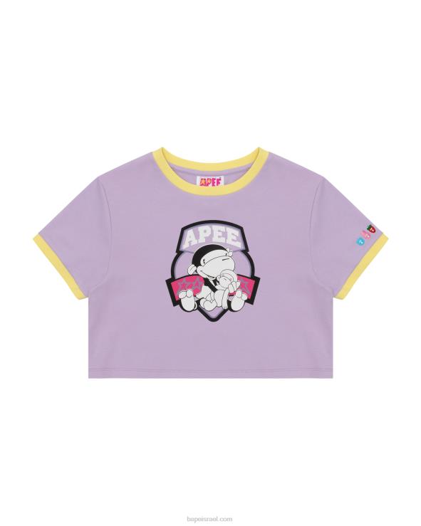 סָגוֹל A Bathing Ape 644LV1046 נשים חולצה חתוכה גרפית