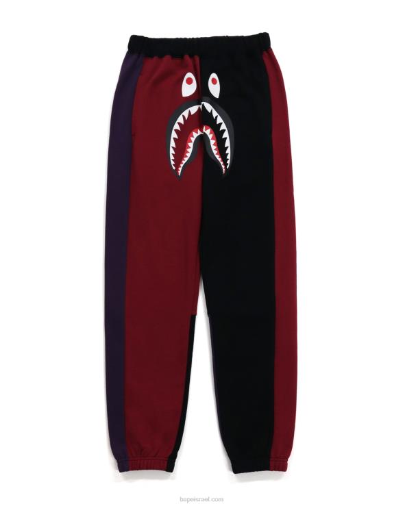 שָׁחוֹר A Bathing Ape 644LV1047 נשים מכנסי טרנינג כרישים מטורפים