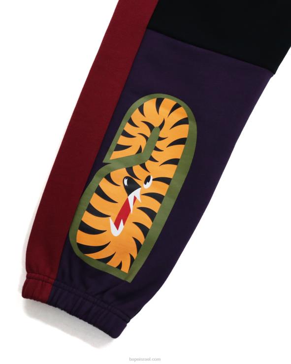 שָׁחוֹר A Bathing Ape 644LV1047 נשים מכנסי טרנינג כרישים מטורפים