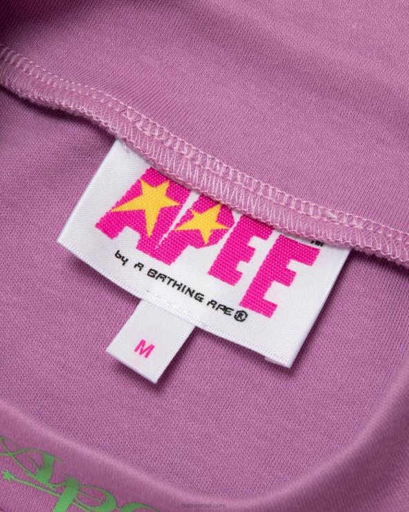 סָגוֹל A Bathing Ape 644LV1049 נשים חלק עליון צוואר צב קצוץ