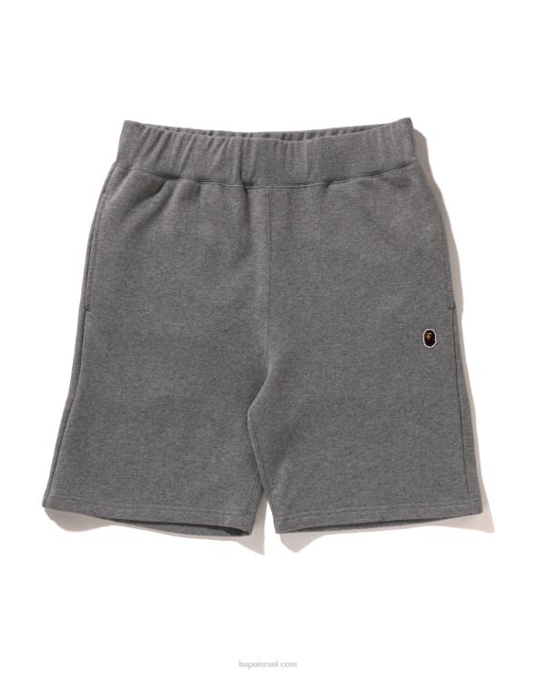 אפור A Bathing Ape 644LV105 גברים מכנסי זיעה קצרים בראש