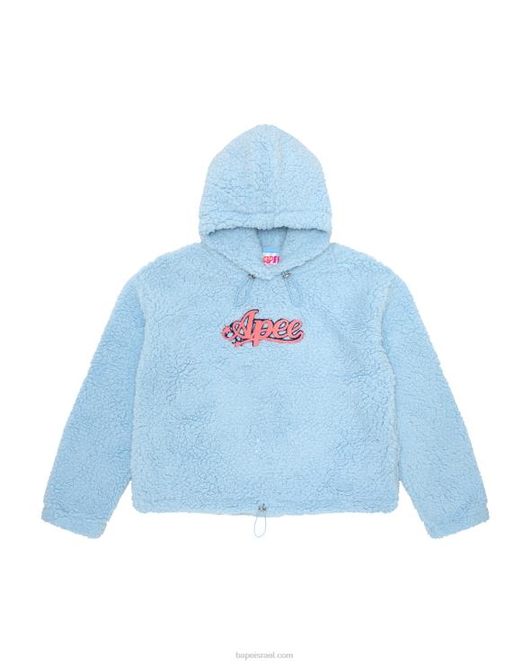 כחול בהיר A Bathing Ape 644LV1055 נשים קפוצ'ון אוברסייז