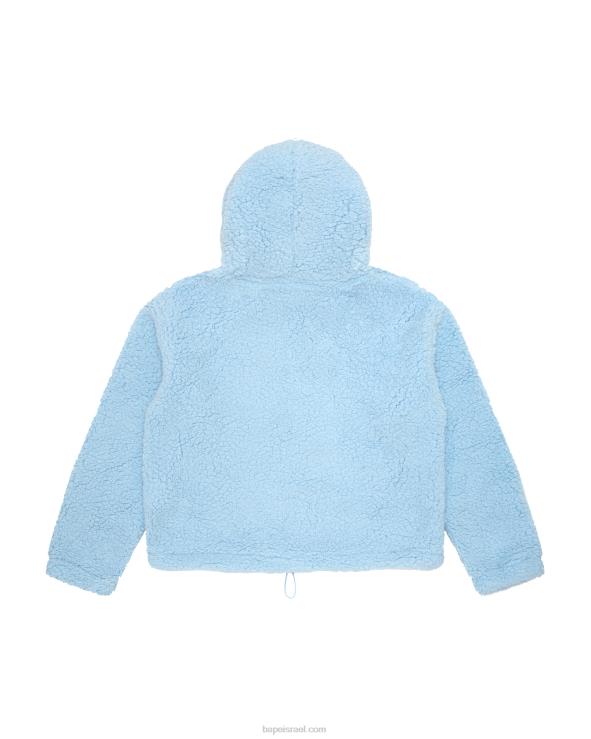 כחול בהיר A Bathing Ape 644LV1055 נשים קפוצ'ון אוברסייז