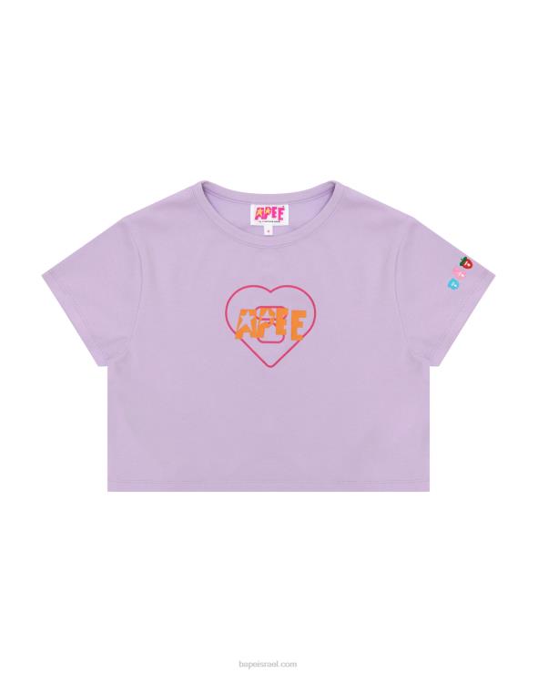סָגוֹל A Bathing Ape 644LV1057 נשים חולצה דקה מודפסת לוגו