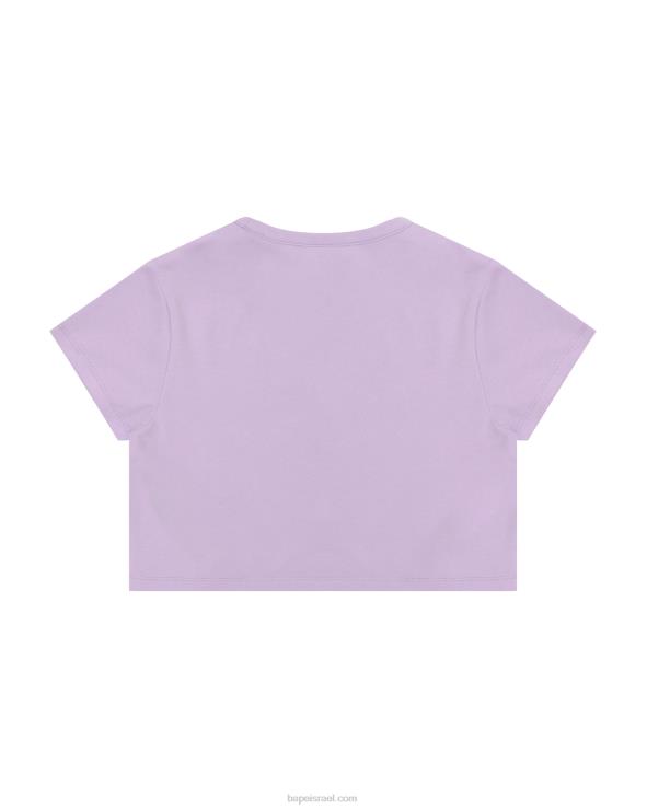 סָגוֹל A Bathing Ape 644LV1057 נשים חולצה דקה מודפסת לוגו