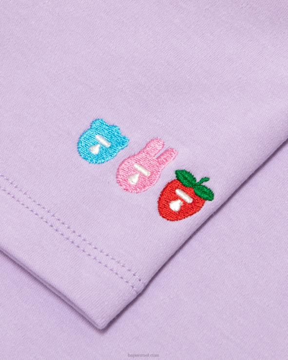 סָגוֹל A Bathing Ape 644LV1057 נשים חולצה דקה מודפסת לוגו