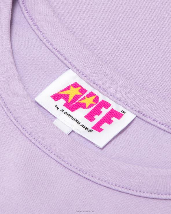 סָגוֹל A Bathing Ape 644LV1057 נשים חולצה דקה מודפסת לוגו