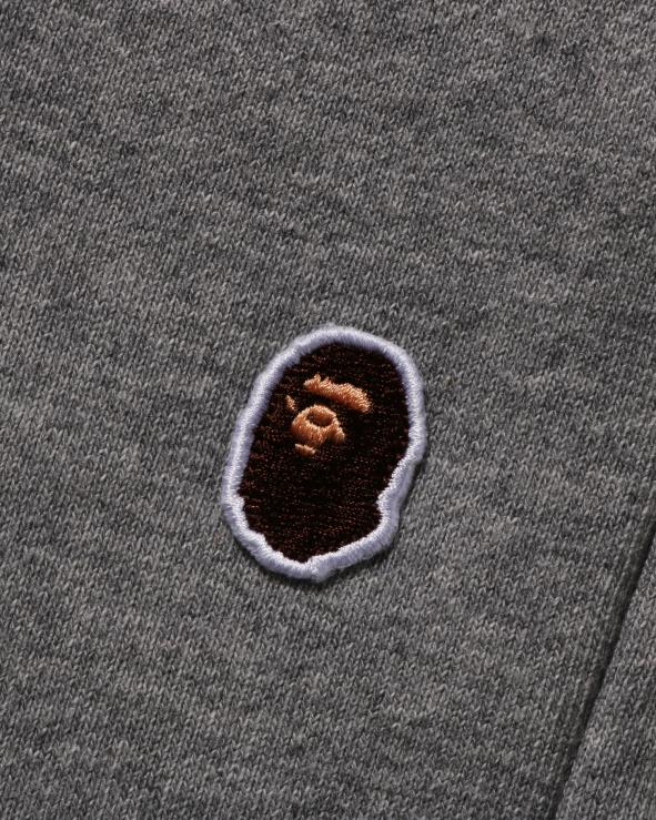 אפור A Bathing Ape 644LV105 גברים מכנסי זיעה קצרים בראש