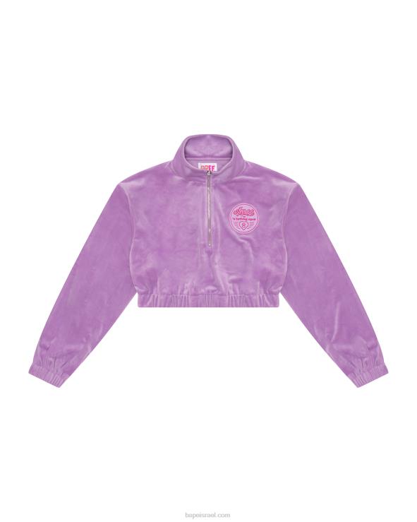 סָגוֹל A Bathing Ape 644LV1062 נשים סוודר קצוץ רוכסן