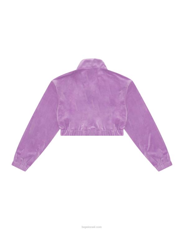 סָגוֹל A Bathing Ape 644LV1062 נשים סוודר קצוץ רוכסן