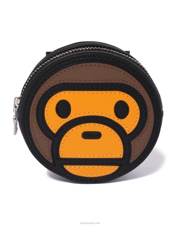 שָׁחוֹר A Bathing Ape 644LV1067 נשים תיק כתף מיני בייבי מילו