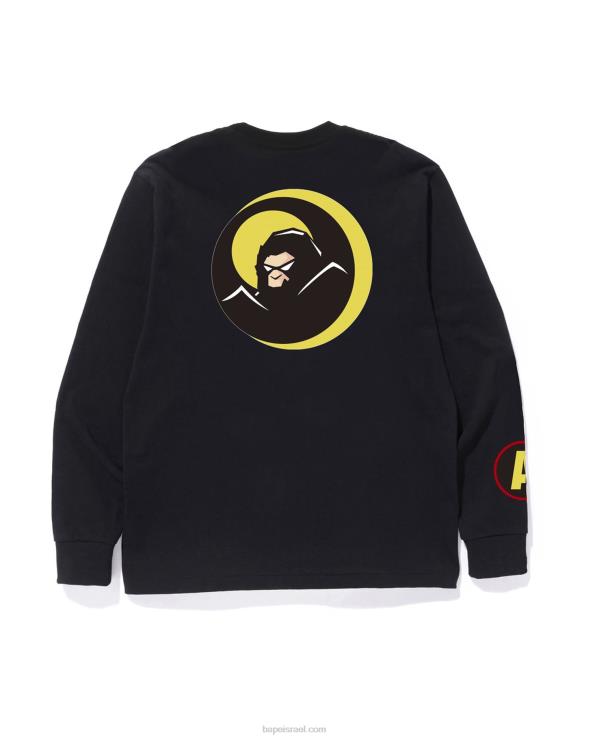 שָׁחוֹר A Bathing Ape 644LV107 גברים טי צל