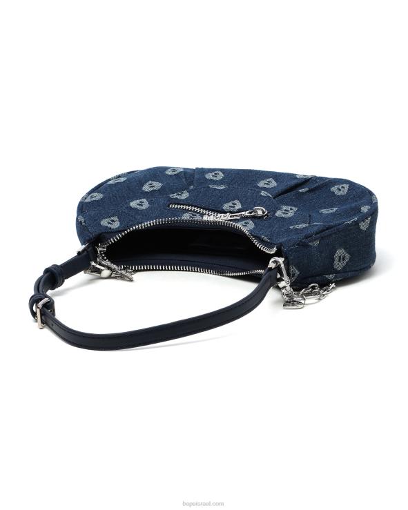 דֵנִים A Bathing Ape 644LV1083 נשים תיק ג'ינס מס' 2 בדוגמא