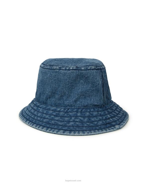 דֵנִים A Bathing Ape 644LV1084 נשים כובע דלי ג'ינס