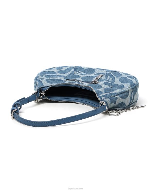 דֵנִים A Bathing Ape 644LV1085 נשים תיק ג'ינס מס' 1 בדוגמא