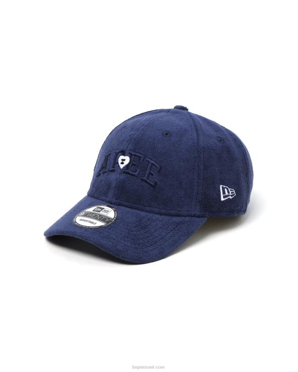 כְּחוֹל A Bathing Ape 644LV1087 נשים כובע לוגו x new era 9twenty