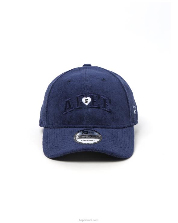 כְּחוֹל A Bathing Ape 644LV1087 נשים כובע לוגו x new era 9twenty