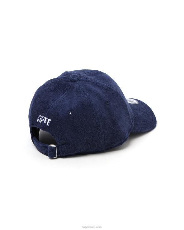 כְּחוֹל A Bathing Ape 644LV1087 נשים כובע לוגו x new era 9twenty