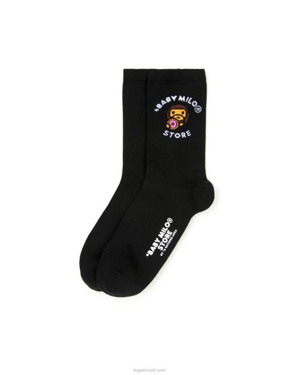 שָׁחוֹר A Bathing Ape 644LV1092 נשים גרביים של בייבי מילו