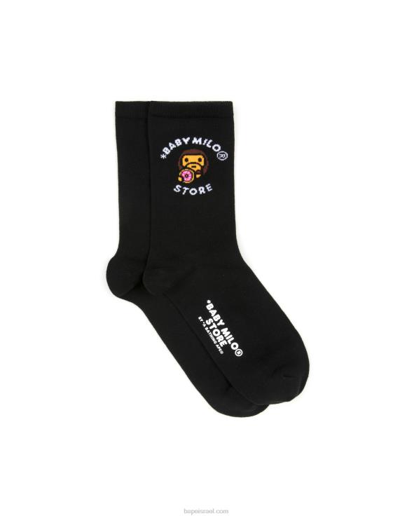 שָׁחוֹר A Bathing Ape 644LV1092 נשים גרביים של בייבי מילו